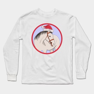 Merry Christmas Horse Long Sleeve T-Shirt